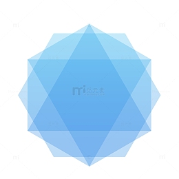 蓝色六边形叠加矢量素材