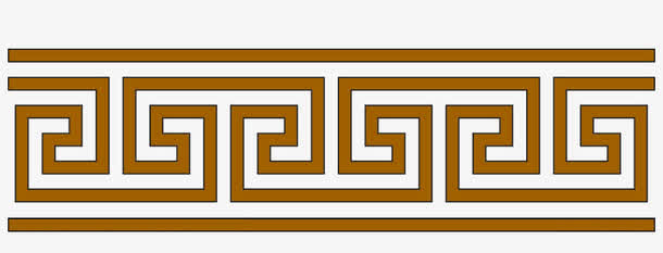 复古色调回形纹镂空图素材免费下载_觅元素