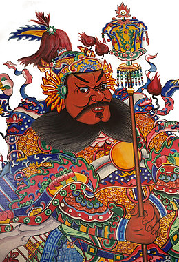 传统的神话人物剪纸图案