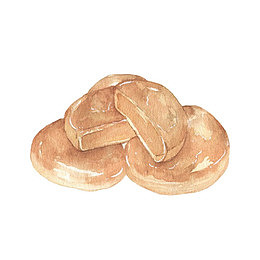 油饼手绘画素材图片