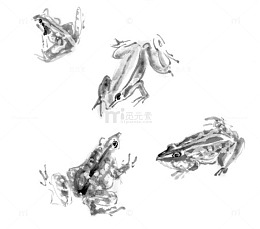 毛笔画蟾蜍