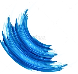 旋转蓝色水彩笔刷