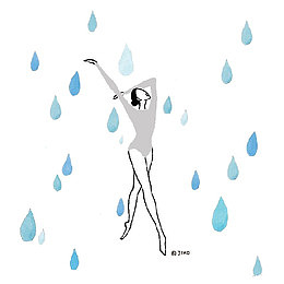 手绘舞蹈女孩