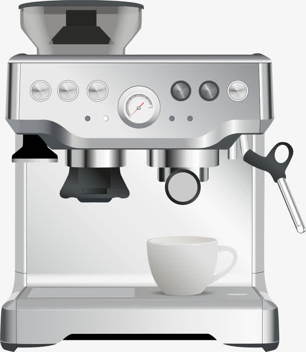 矢量手绘咖啡机