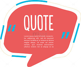 红色引号文字框