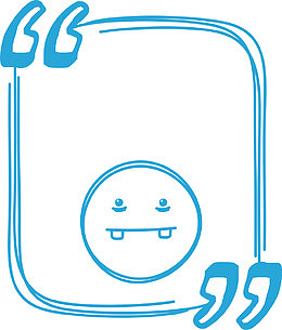 天蓝色笑脸手绘边框