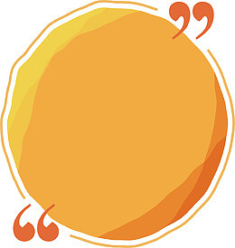 圆形橘色标题框