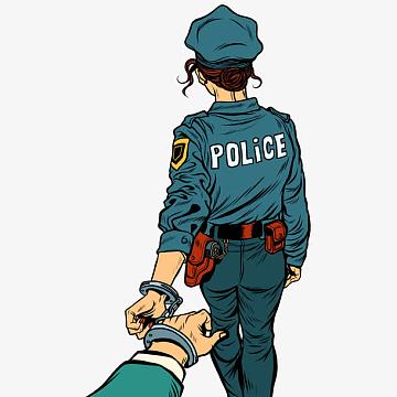 女警背影