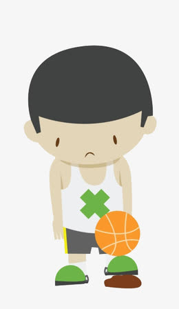 卡通手绘孤独自闭男孩