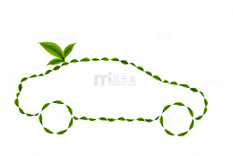 叶子拼成的小车