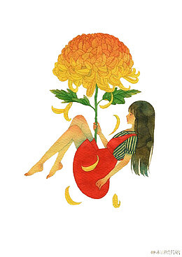 卡通菊花花朵