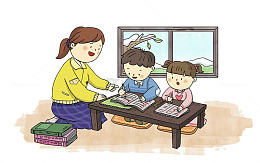 妈妈辅助孩子学习