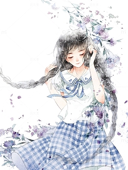 少女系唯美手绘插画