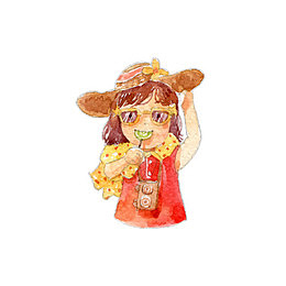 吃棒棒糖的小女孩