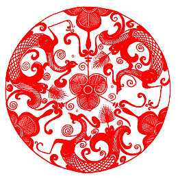 圆形活泼的云纹汉代花纹