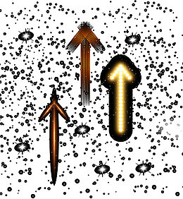 箭头发光矢量图