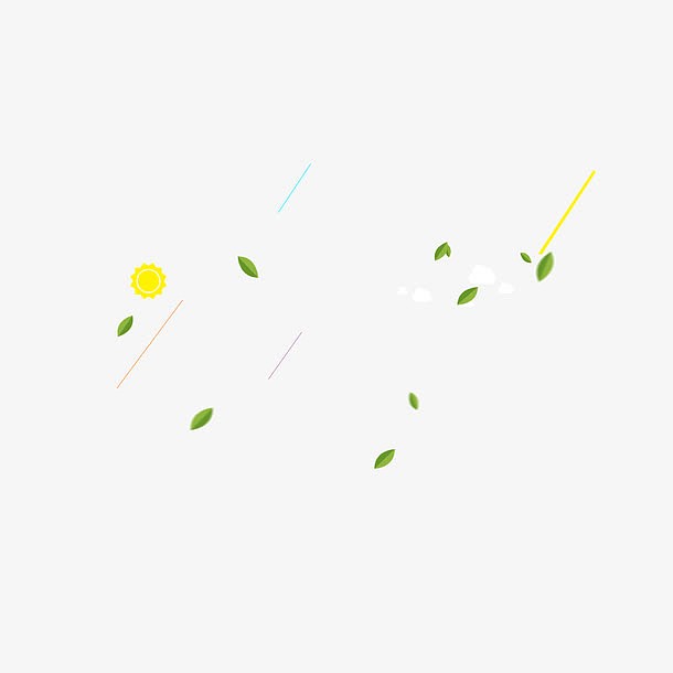 树叶 绿色 春天 黄色光 装饰图案