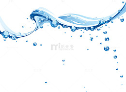 亮晶晶的蓝色水滴