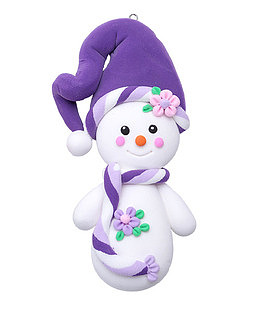 雪人软陶作品