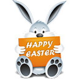 兔子快乐复活节兔子easter-icons-set