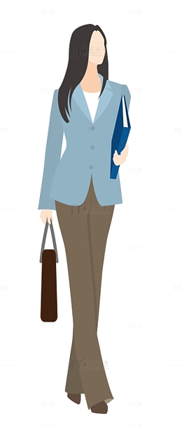 卡通商务女性人物素材