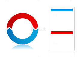 圆环型ppt并列关系元素