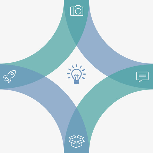 创意几何图形并列关系图