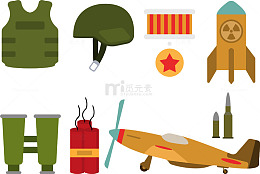 二战时期卡通军用装备轰炸机