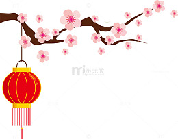 梅花和灯笼