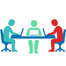 矢量卡通人物办公室电脑办公