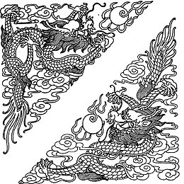 黑色三角对称花纹