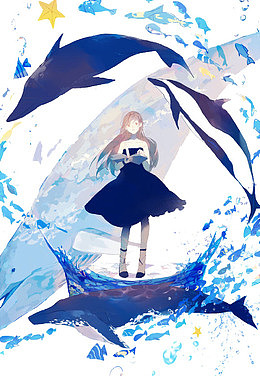 女孩与海豚