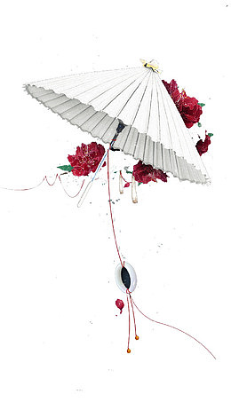 白色雨伞