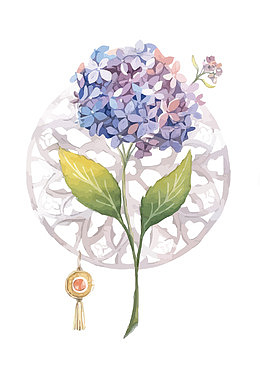 矢量绣球花