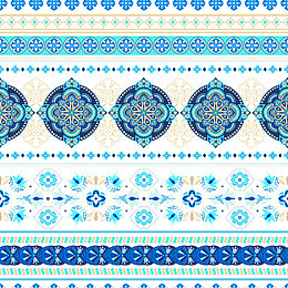 蓝色中国风花纹