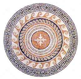 圆形花纹地毯