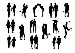 14款浪漫情侣剪影