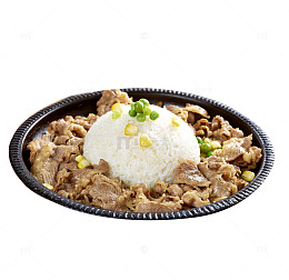 黑椒牛肉青豆盖浇饭