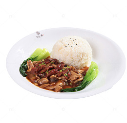 蔬菜黑椒炒牛肉饭