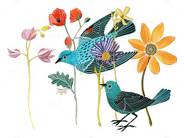 背景元素鲜花psd素材 装饰花