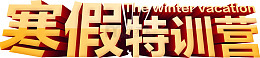 寒假特训营艺术字