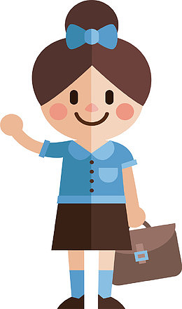 丸子头可爱女学生