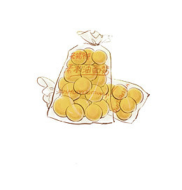 手绘油炸丸子