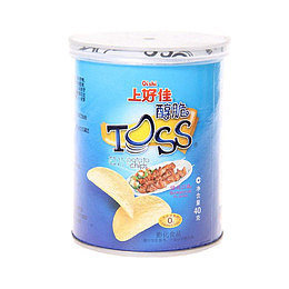 上好佳桶装烤肉口味薯片大量装