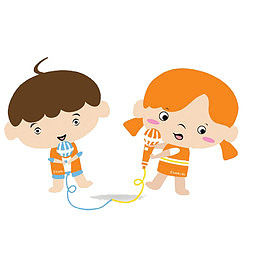 卡通男女小主持人形象