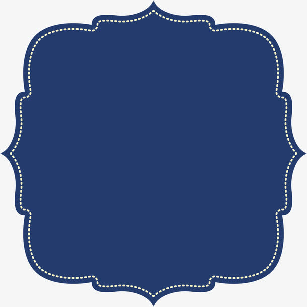 蓝色欧式花纹边框素材免费下载_觅元素