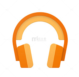 橙色耳机图片听音乐logo