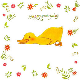 祝福语小黄鸭
