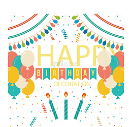 卡通生日矢量图