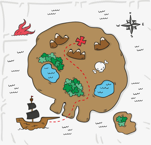 关键词 : 矢量素材,冒险岛,骷髅,藏宝图,手绘地图,矢量[声明] 觅元素